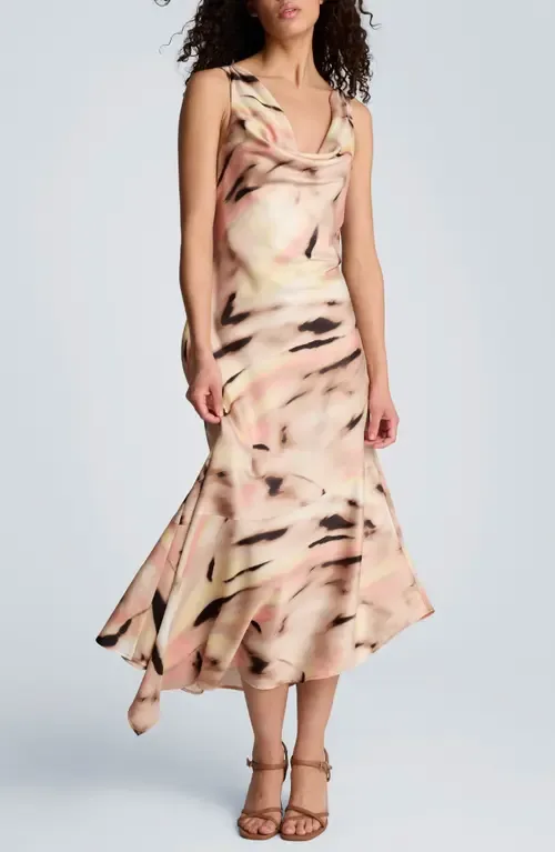 Asymmetric Hem Sleeveless Maxi Dress by Kenneth Cole
