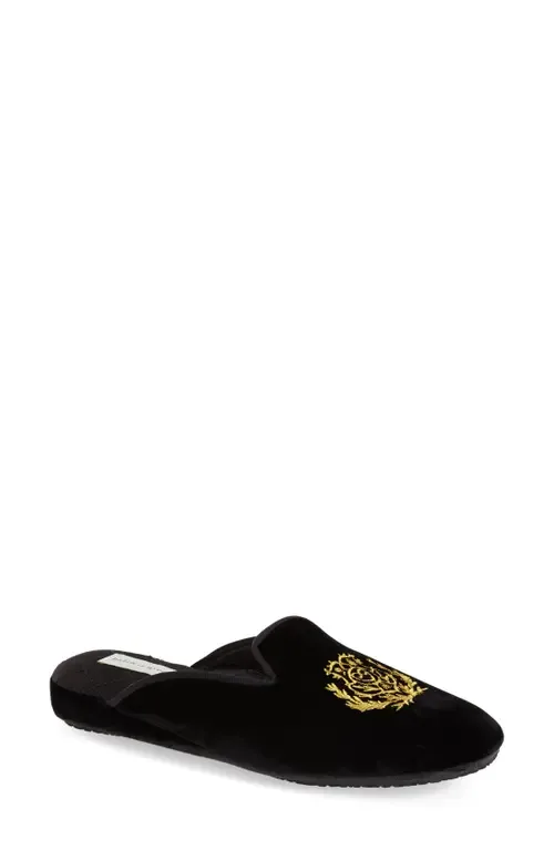 Diana Slipper in Black Velvet by patricia green