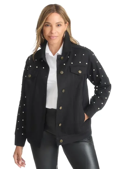 Classic Cotton Denim Jacket by Jessica London