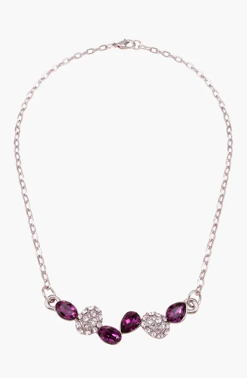 Crystal Drop Pendant Necklace by Modenaire