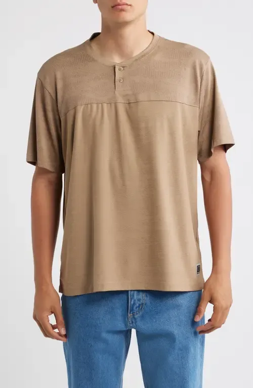 Journey Tiger Camo Short Sleeve Henley by Brixton