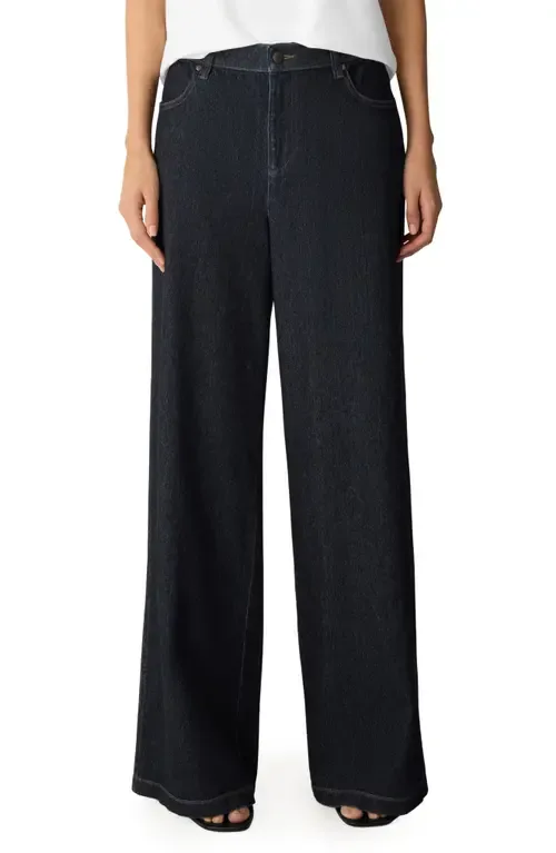 Organic Cotton Wide Leg Jeans by Eileen Fisher