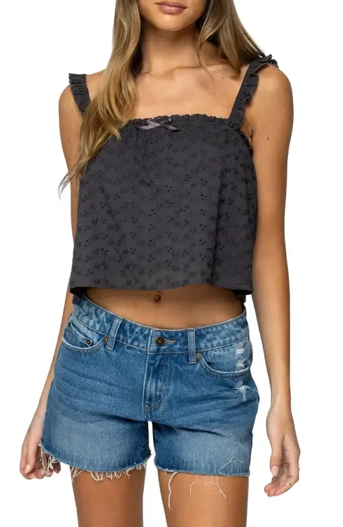 Tami Embroidered Eyelet Cotton Camisole by EDIKTED