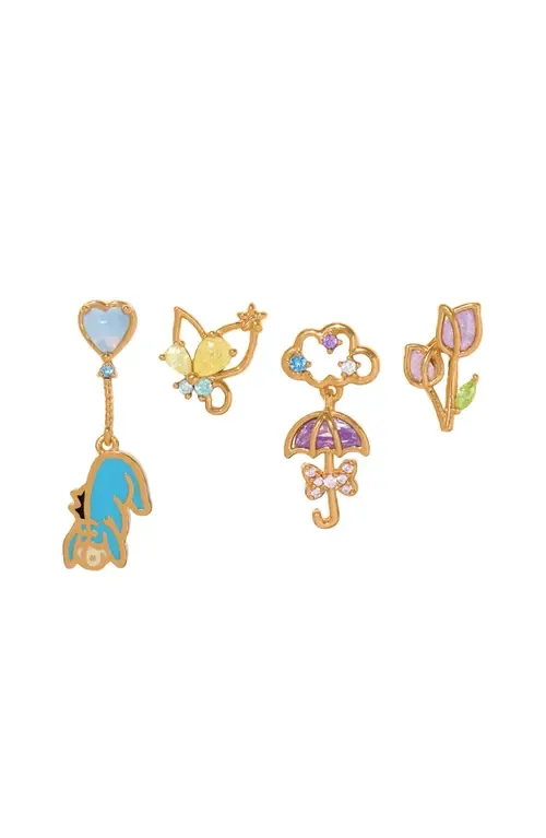 Disney Eeyore Set of 4 Stud Earrings by Girls Crew