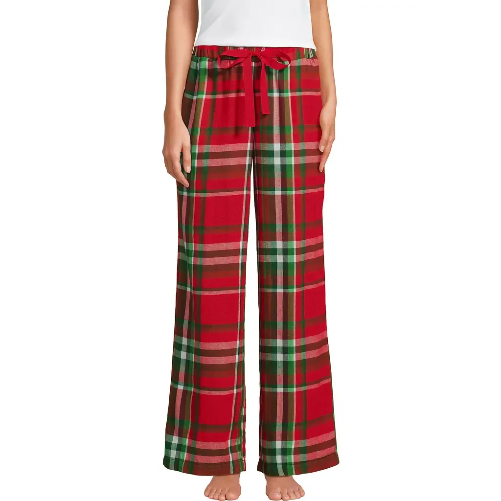 Print Flannel Pajama Pants