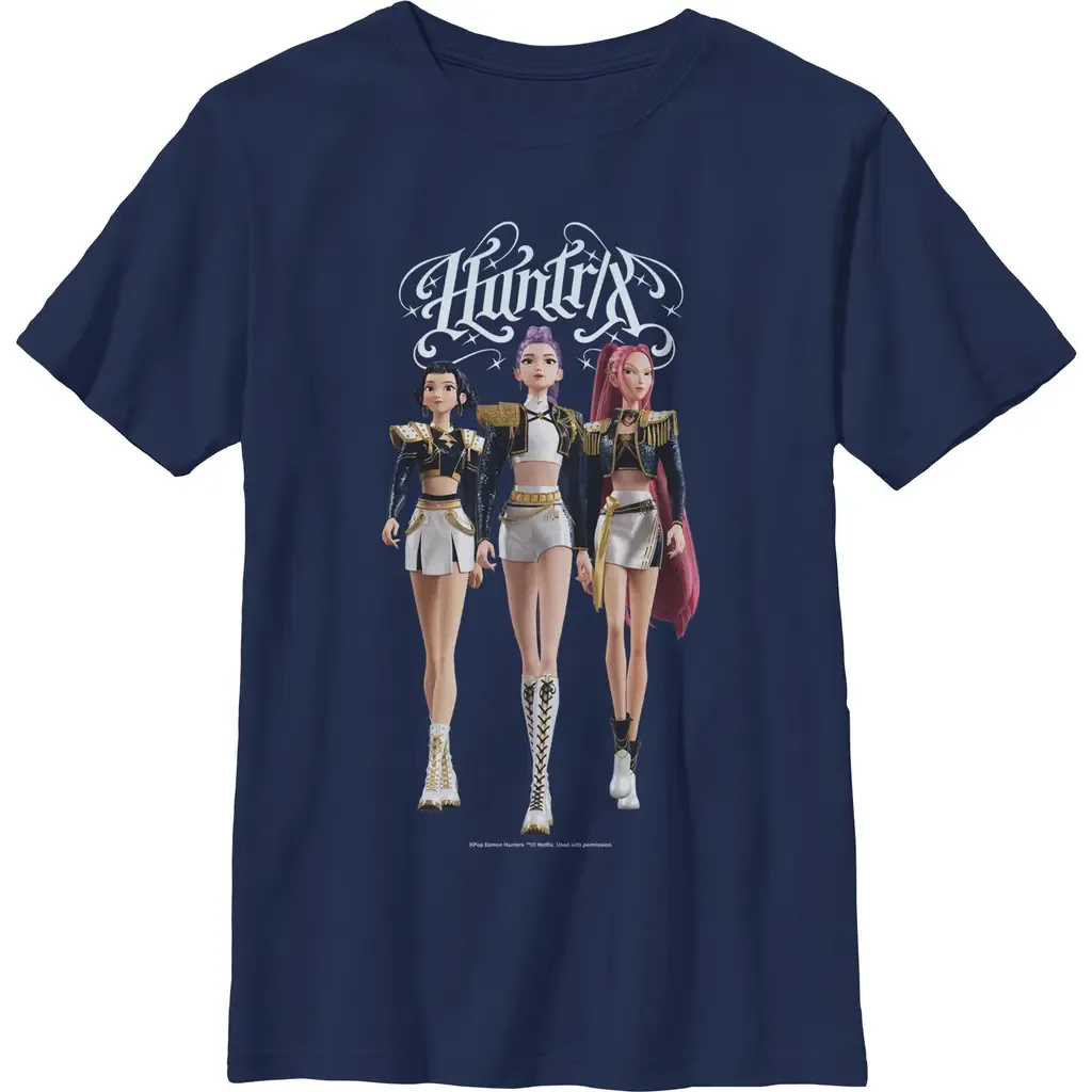 Huntrix Fashion Poses Graphic Short Sleeve T-Shirt by KPop Demon Hunters