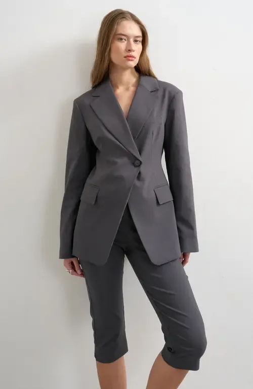 Clean Cinched Blazer by Topshop