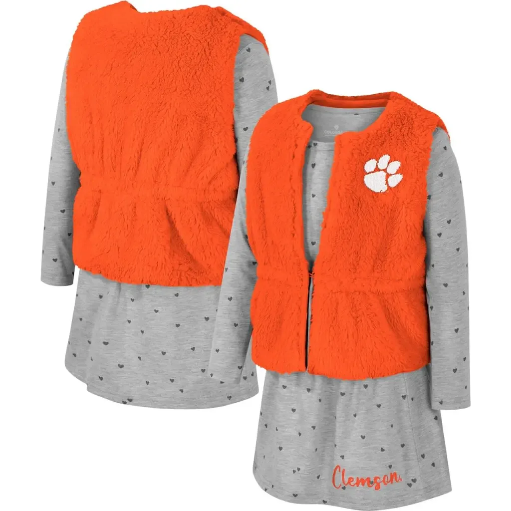 Colosseum Clemson Tigers Meowing Vest & Dress Set by COLOSSEUM