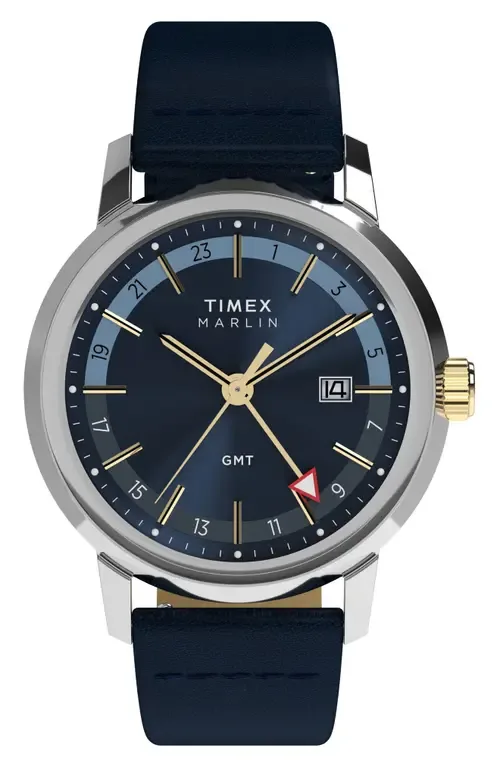 Marlin® GMT Bracelet Watch, 40mm by Timex®
