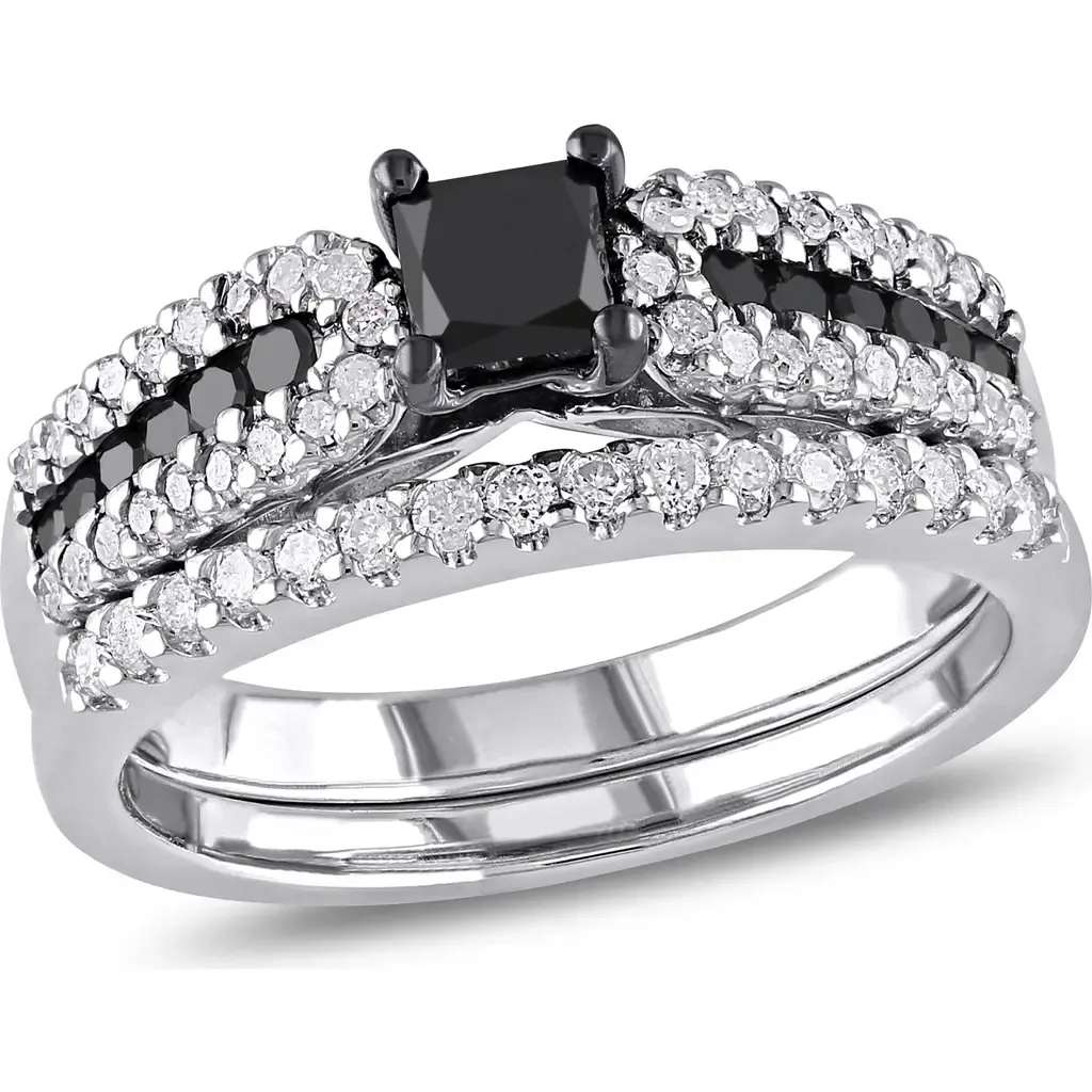 Black & White Diamond Bridal Ring Set by Julianna B.