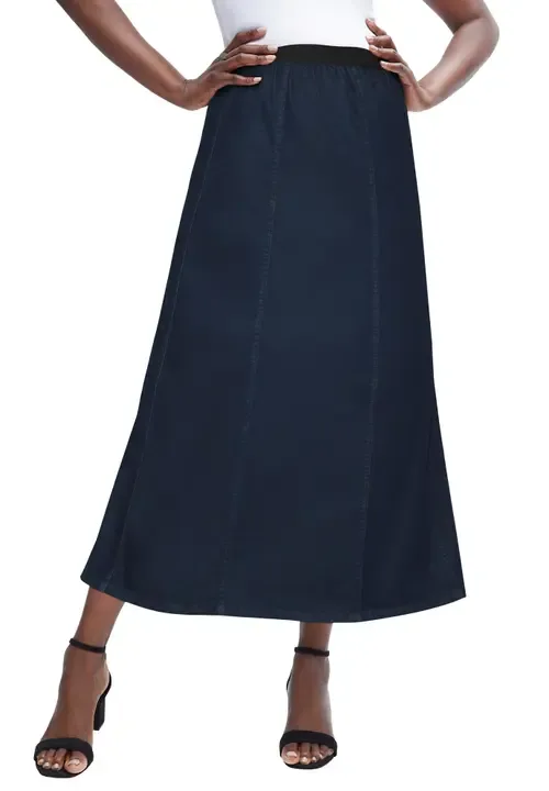 Stretch Denim Jegging Skirt