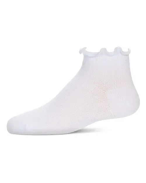 Colored Ruffle Anklet Socks by MeMoi