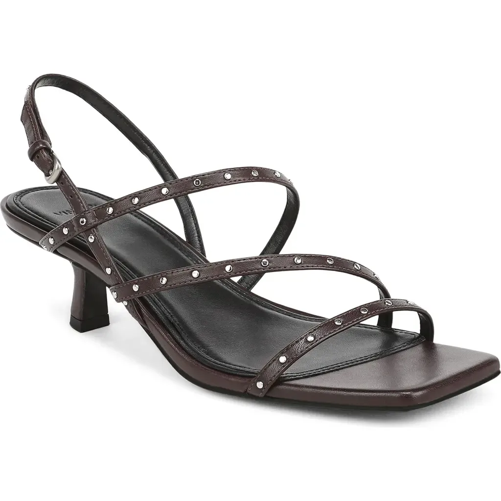 Tania Studded Leather Strappy Sandal by Vince