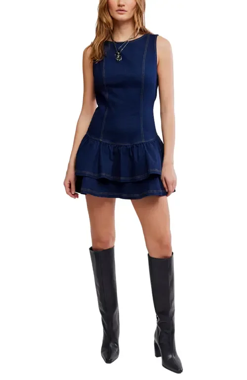 Slow Burn Denim Minidress by Free People