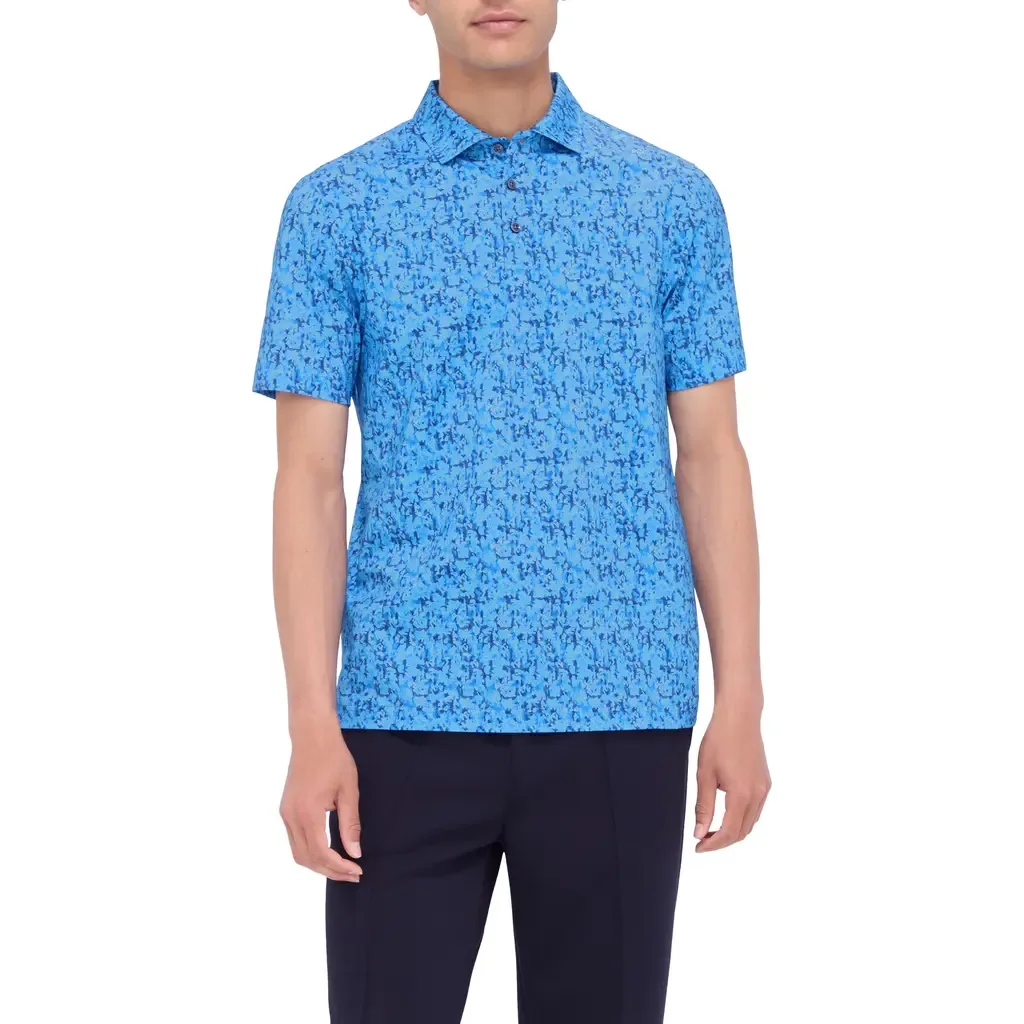 Victor OoohCotton® Abstract Print Polo by Bugatchi