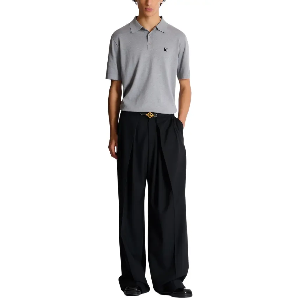 Embroidered Cotton Polo by Balmain