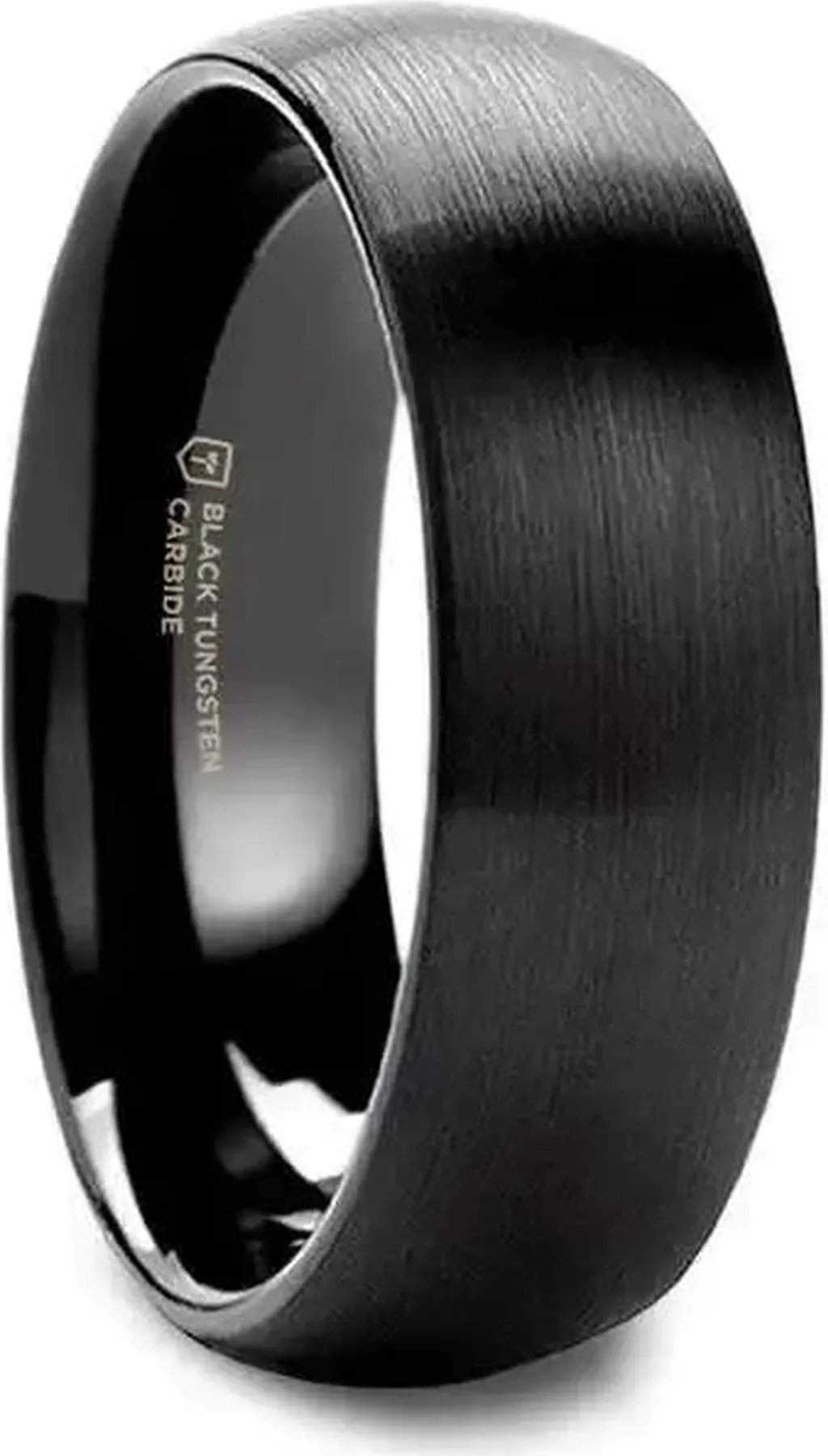 Raider Domed Brush Finished Tungsten Wedding Band by Larson Jewelers