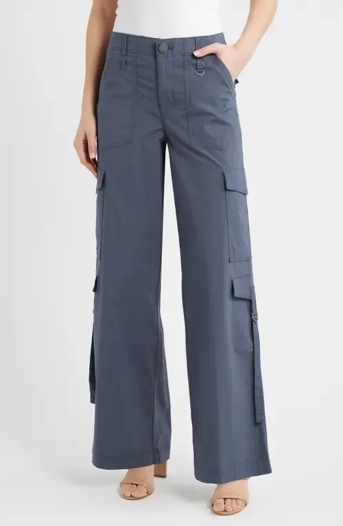 High Waist Cotton Blend Cargo Pants by Wit & Wisdom