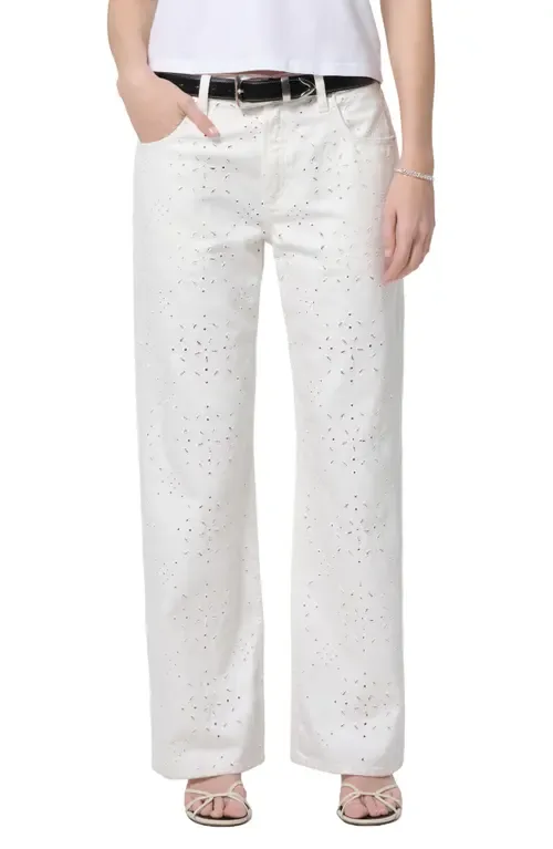 Lindz Eyelet Low Rise Easy Straight Leg Jeans by Citizens of Humanity