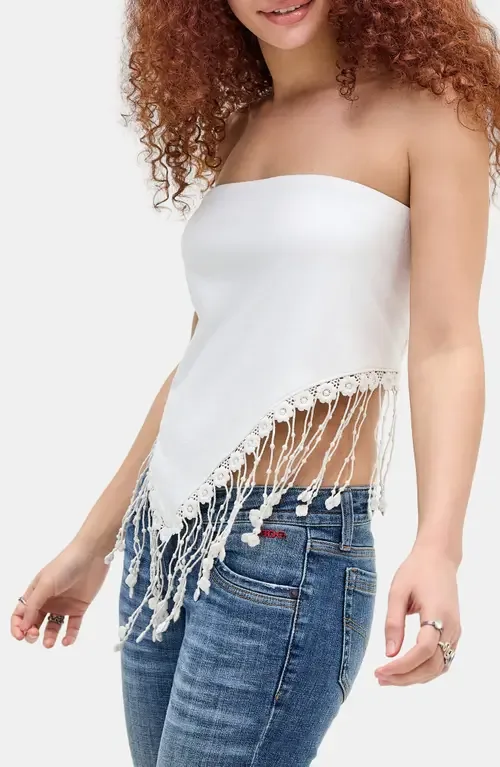 Fringe Strapless Top by BDG Urban Outfitters