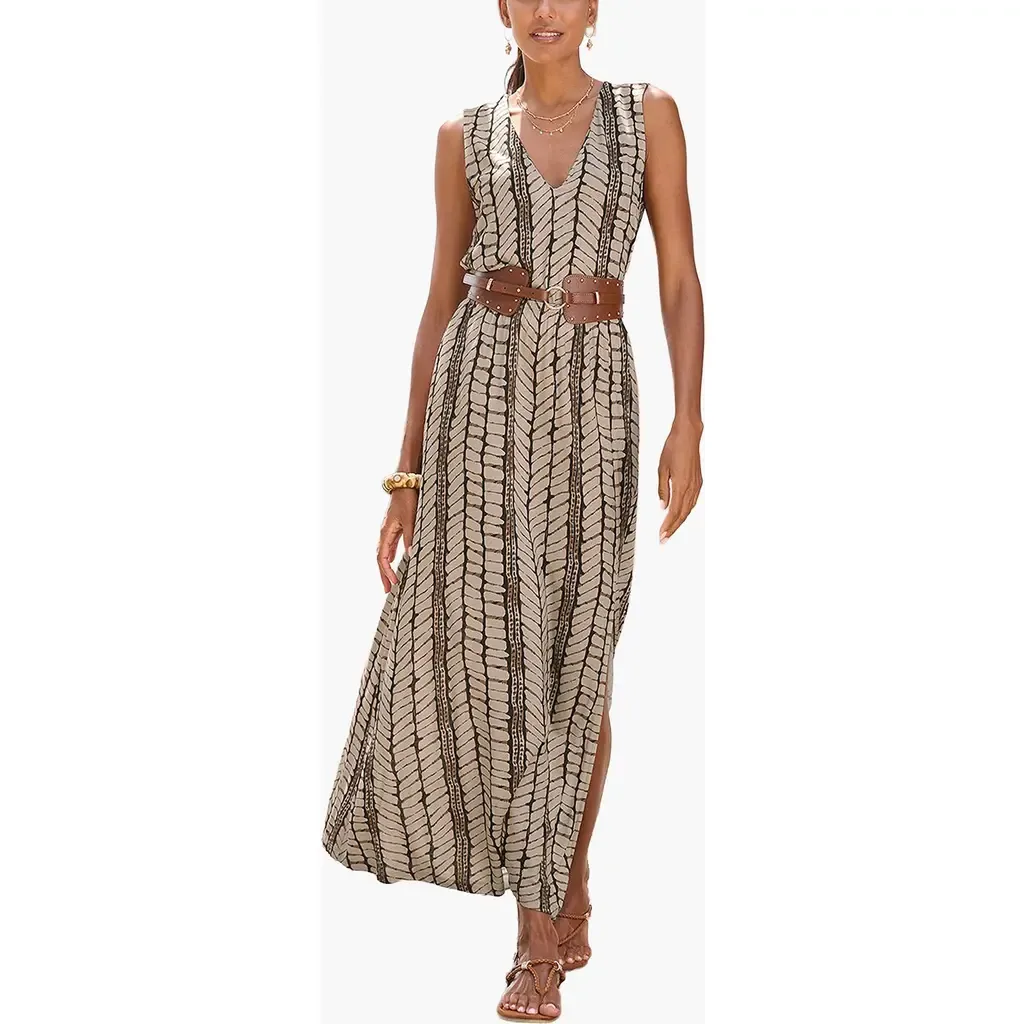 Sleeveless V-Neck Maxi Dress by LASCANA