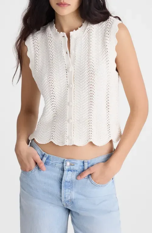 Wavy Knit Button-Up Shell by Madewell