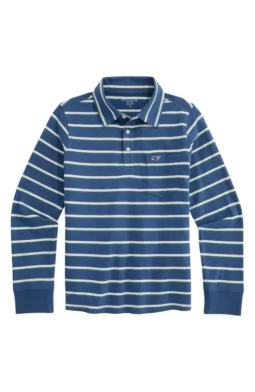 Surf Stripe Long Sleeve Polo by vineyard vines