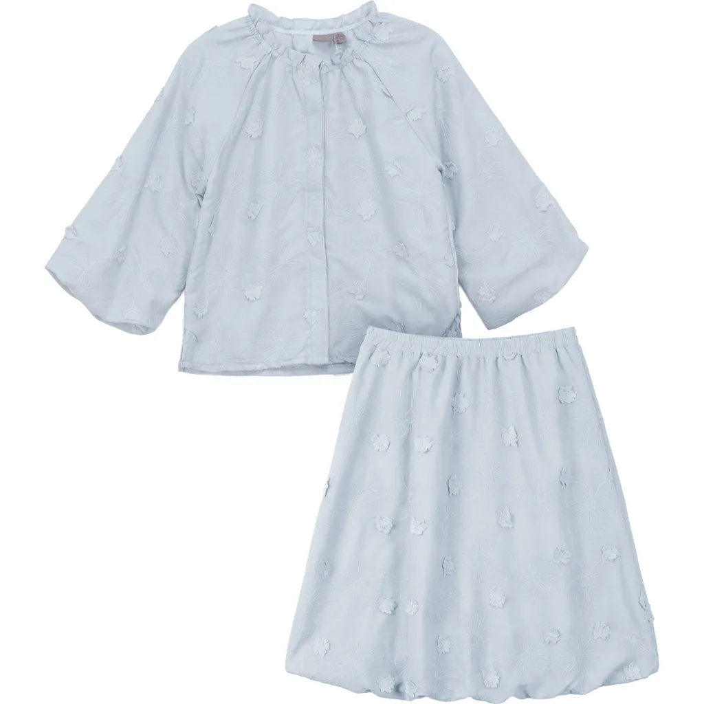 Floral Embroidery Applique Skirt Set by Posie & Pistachio