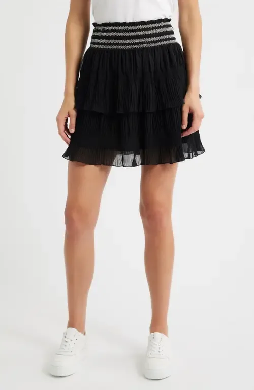 Vesia Plissé Pull-On Miniskirt by BOSS