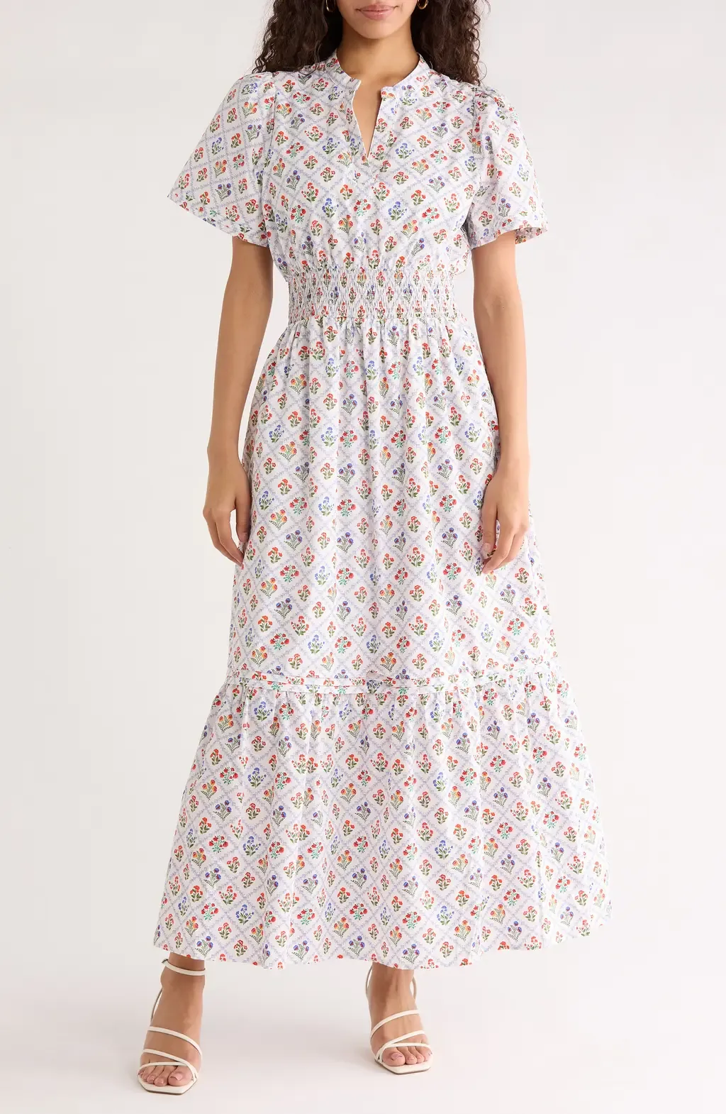 Lara Floral Print A-Line Dress