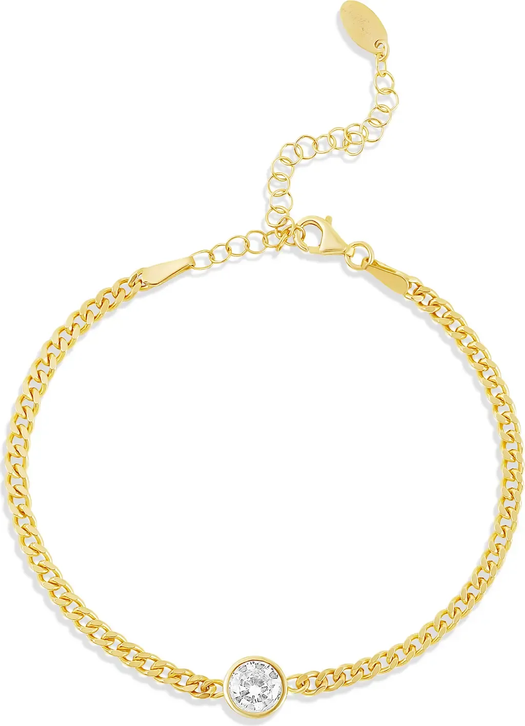 Fancy Shape Cubic Zirconia Curb Chain Bracelet by SHYMI