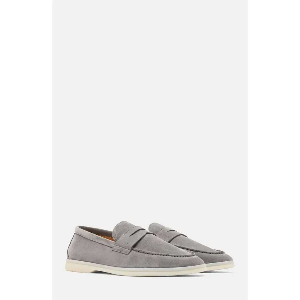 Luciano Loafers in Grey - Suede by SCAROSSO