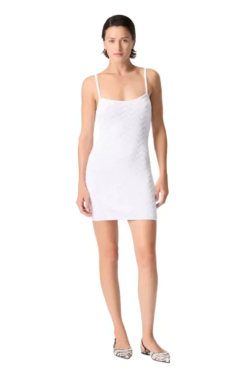 Mini Dress in Cotton and Viscose Chevron by Missoni