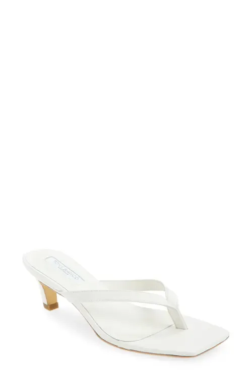 Topaz Flip Flop in White Nappa