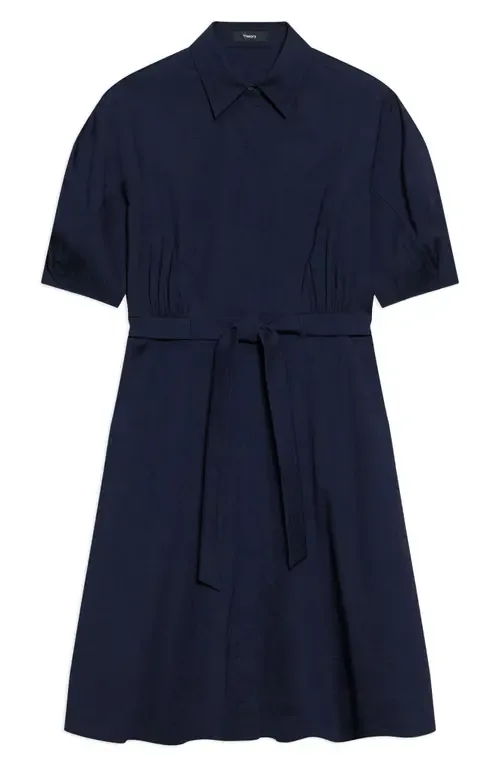 Belted Linen Blend Shirtdress by Theory