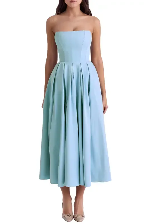 Audrey Strapless Fit & Flare Dress by HOUSE OF CB