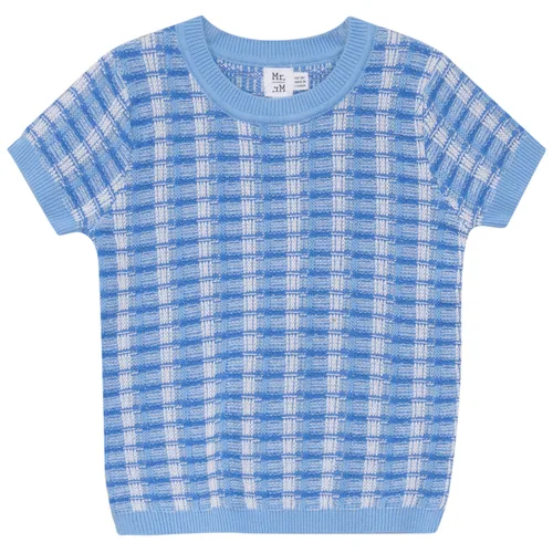 Basket Weave Short Sleeve Knit Sweater by Mr. Mr.