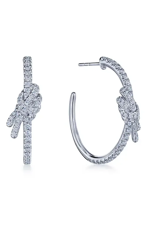 Entwine Diamond Hoop Earrings by Kwiat
