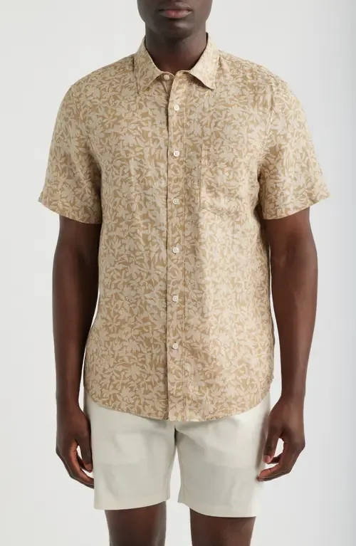 Short Sleeve Linen Button Front Shirt by Nordstrom