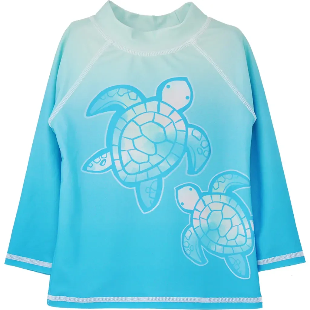 Sustainably Made UPF 50+ Graphic Rash Guard Swim Top by Flap Happy