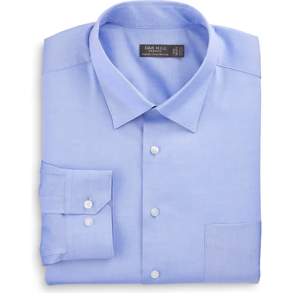 Stretch Pinpoint Dress Shirt by Oak Hill Premium by DXL