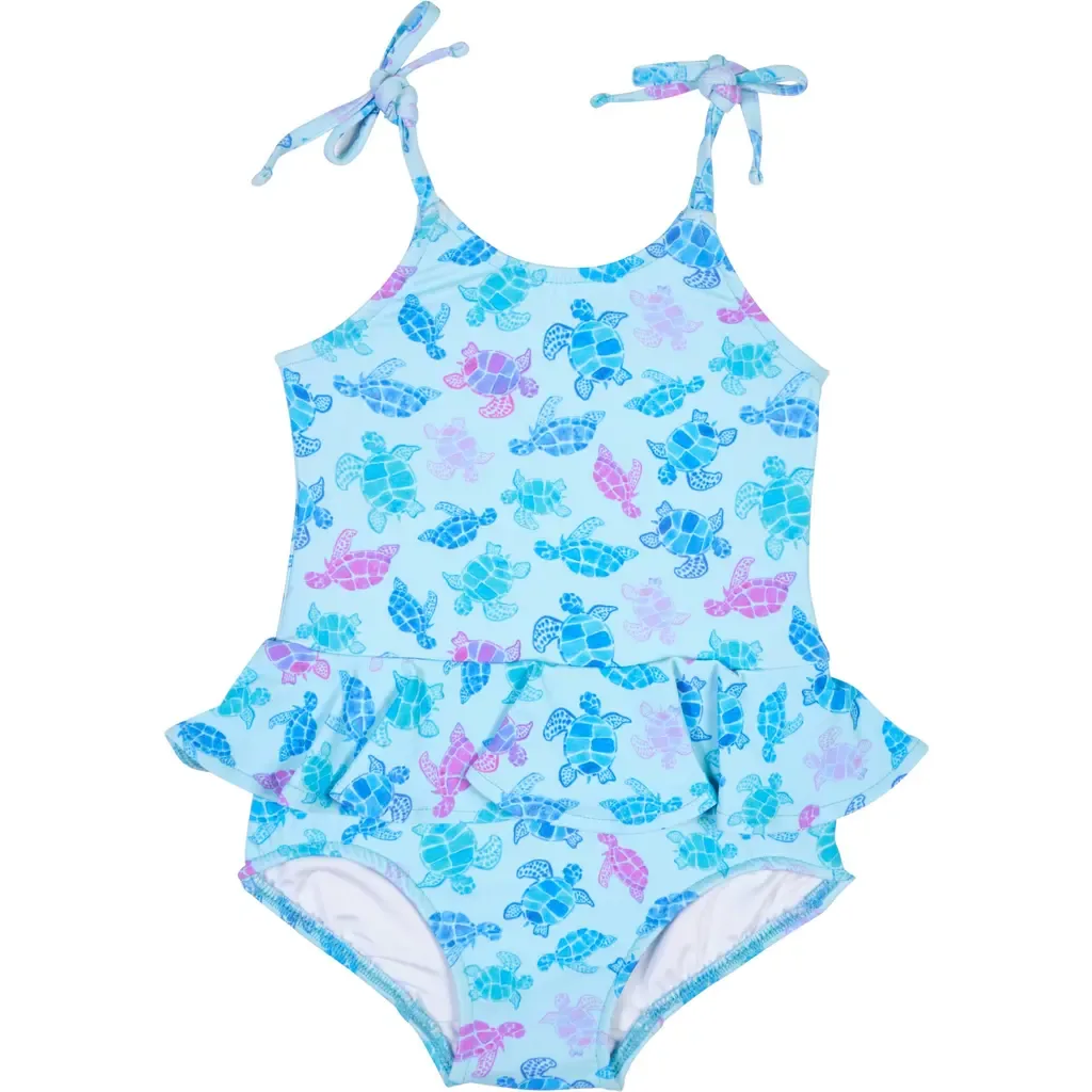 Turtle Print Skirted Swimsuit by Florence Eiseman