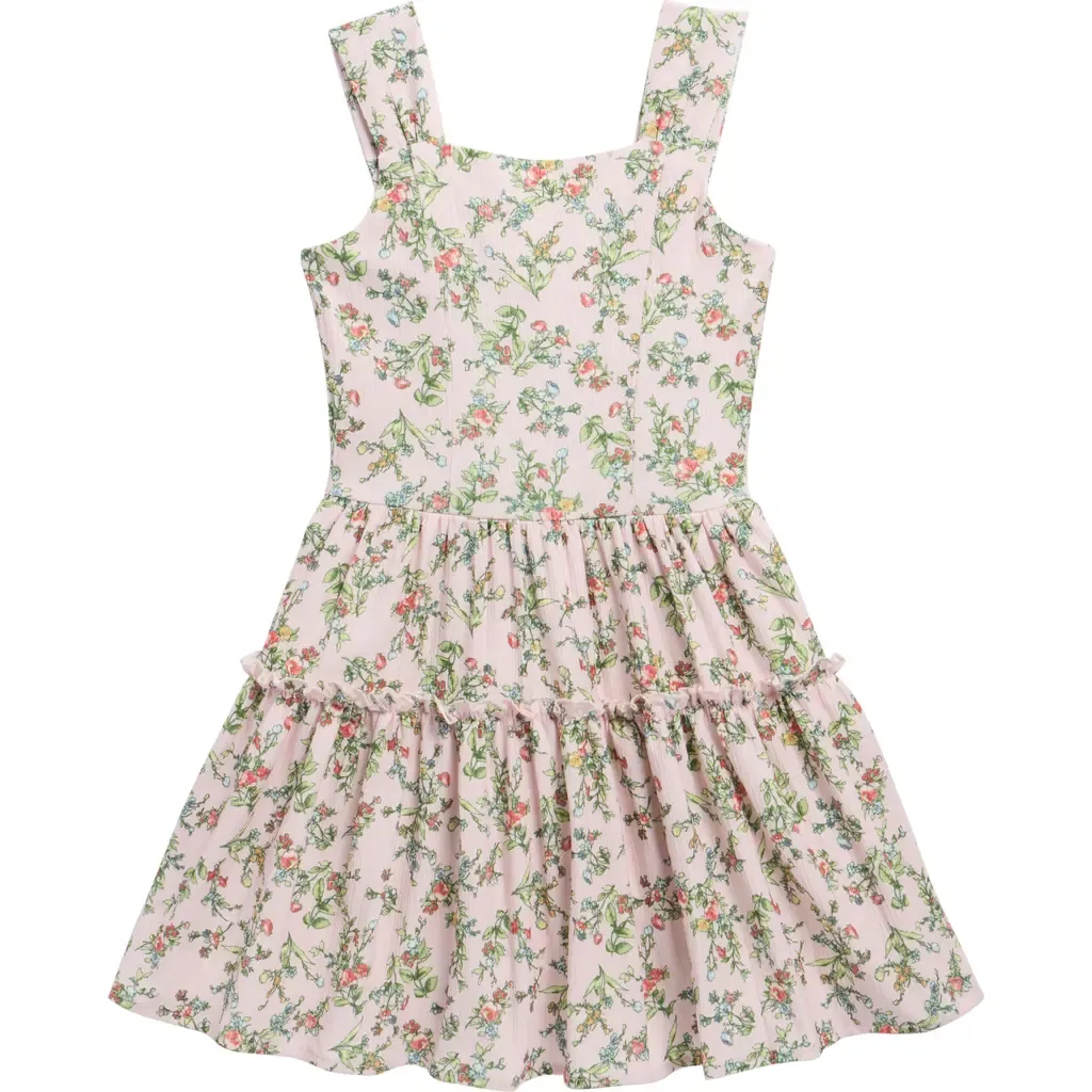 Floral Tiered Ruffle Dress by Truly Me