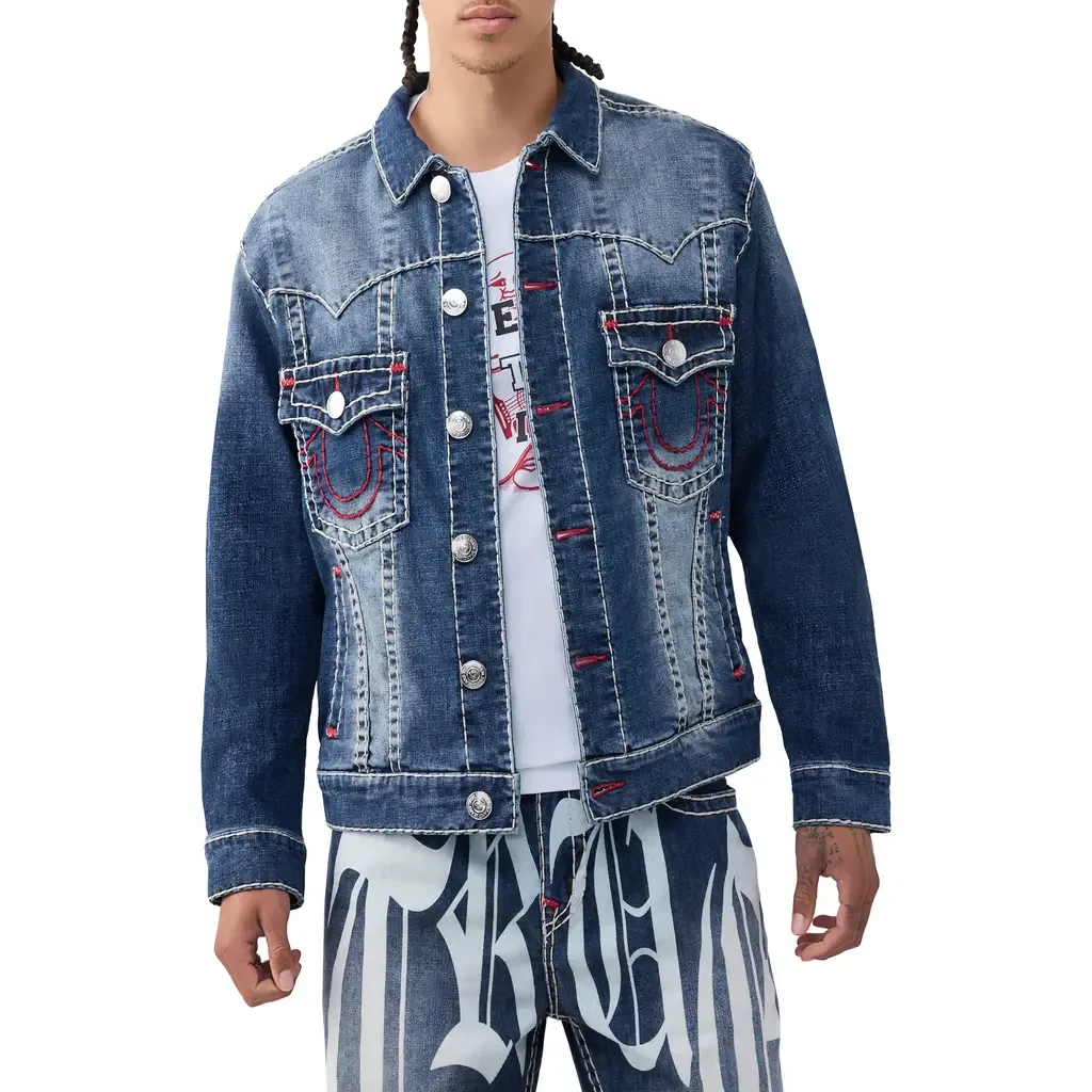 Jimmy Super T Oversize Button-Up Trucker Jacket by True Religion