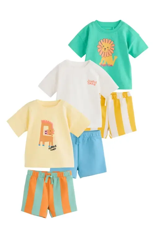 6-Pack Bright Graphic T-Shirts & Assorted Shorts Set by NEXT