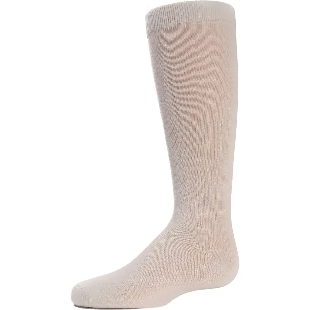 Ribbed Classic Solid-Color Knee High Sock by MeMoi