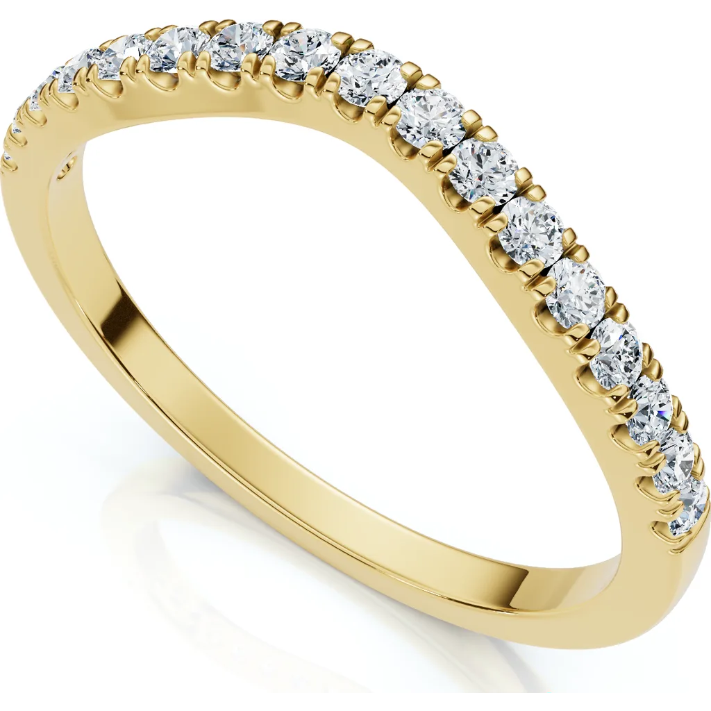 Curved Accent Diamond Guard Ring 14k Gold Lab Grown