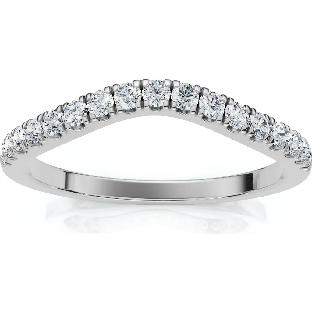 Curved Accent Diamond Guard Ring 14k Gold Lab Grown