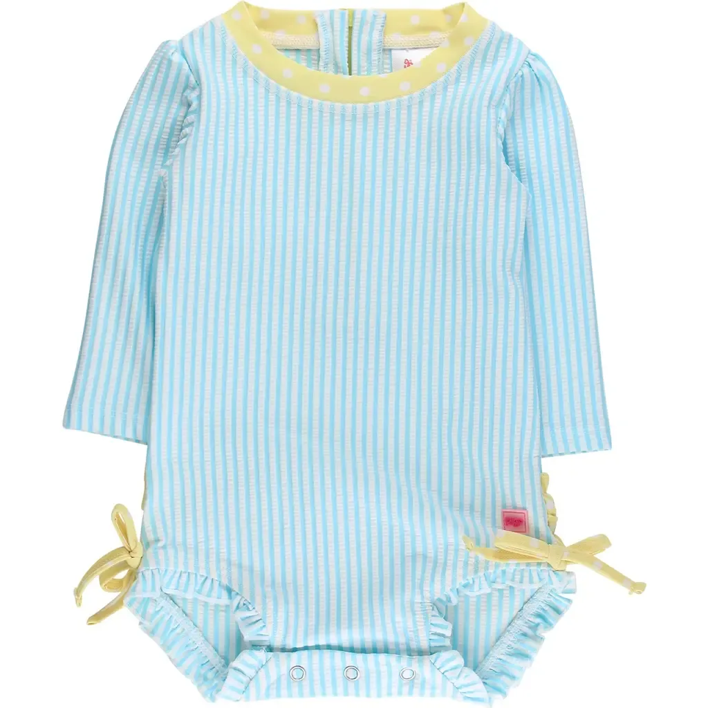 Long Sleeve UPF50+ One Piece Rash Guard by RuffleButts