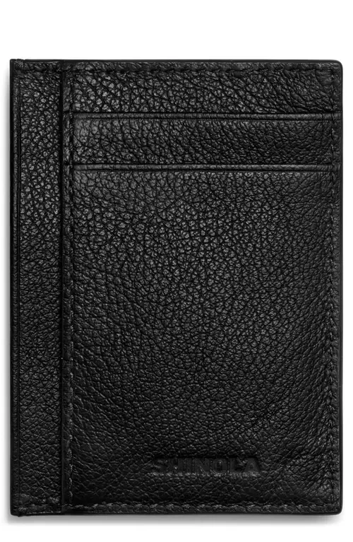 Canfield Essential ID Pebble Leather Card Holder by Shinola